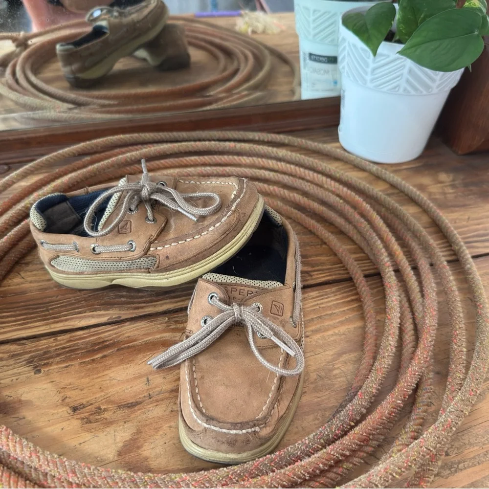 Boys Sperry Leather Boat Shoes